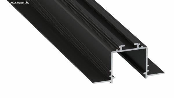 LED Alumínium Profil SUBLI Fekete 3 méter