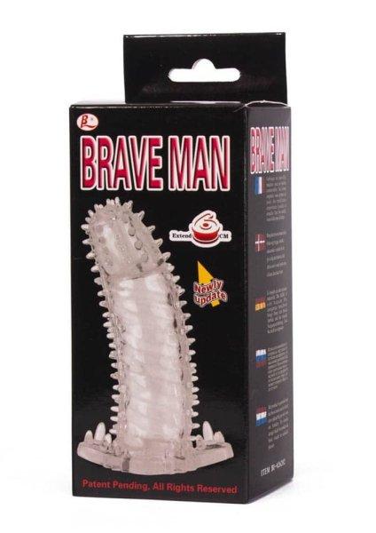Brave Man Penis Sleeve Clear 1