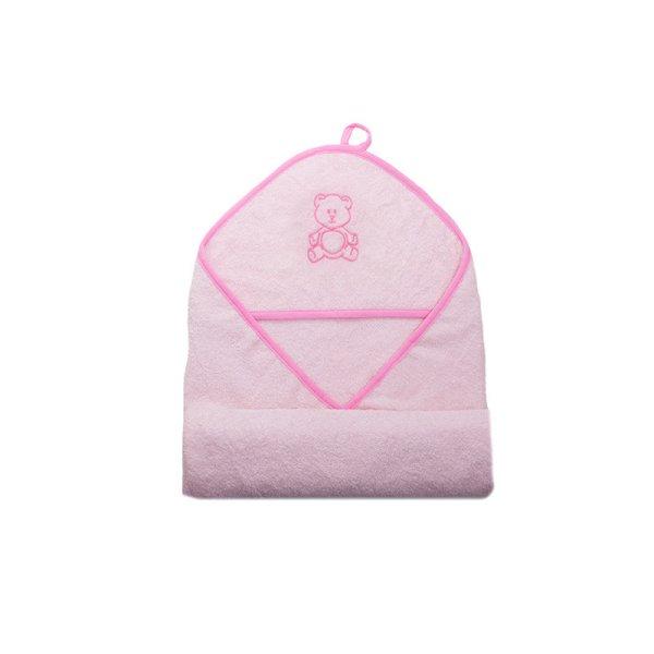 Vaganza Fürdőlepedő hímzett 110×110 - Rózsaszín/Pink/Maci (Több minta)