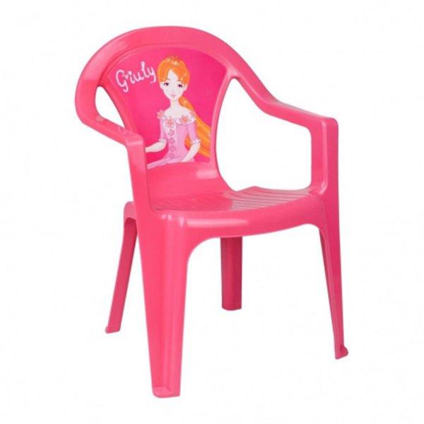 Hercegnős rózsaszín kisgyermek műanyag szék - kertbe,
teraszra vagy akár a gyerekszobába (BBJ)