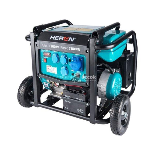 HERON Heron, benzinmotoros áramfejlesztő, 8000 VA, 230V, hordozható