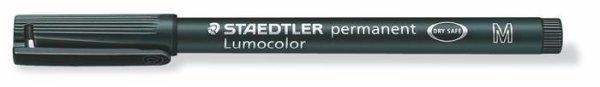 Alkoholos marker, OHP, 1 mm, STAEDTLER "Lumocolor® 317 M", fekete