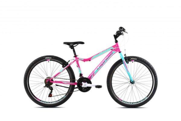 Horský bicykel Capriolo DIAVOLO DX 600 26"/18HT pink-turq. 15"