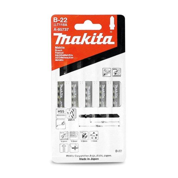 Makita 5db HSS B-22 szúrófűrészlap FÉM, általános, TPI:24, L:75mm
(A-85737)