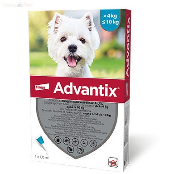 Advantix® 1 db spot on 4-10 kg közötti kutyáknak 1x1 ml