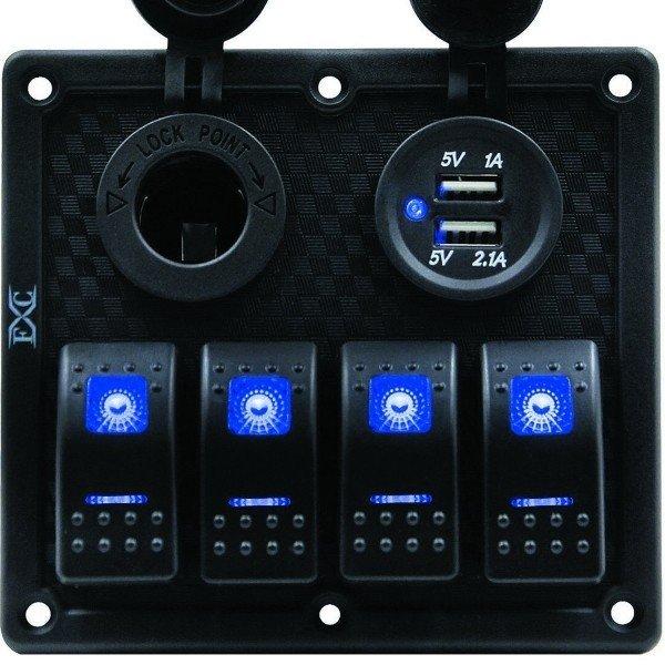 Kapcsolótábla 4 egység USB szivargy. DAW