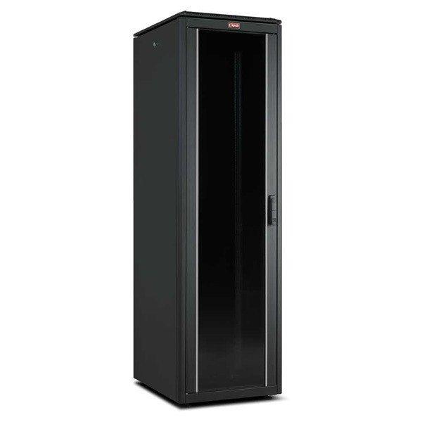 Lande LN-FS42U6080-BL-111 DYNAmic 19" 42U 600x800 fekete álló rack
szekrény