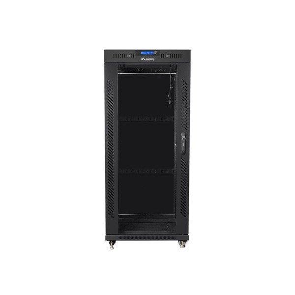 Lanberg FF01-8037-12BL 19" 37U SZÉL:800mm MÉLY:1000mm MAG:1883mm
lapraszerelt LCD üvegajtós fekete rack szekrény