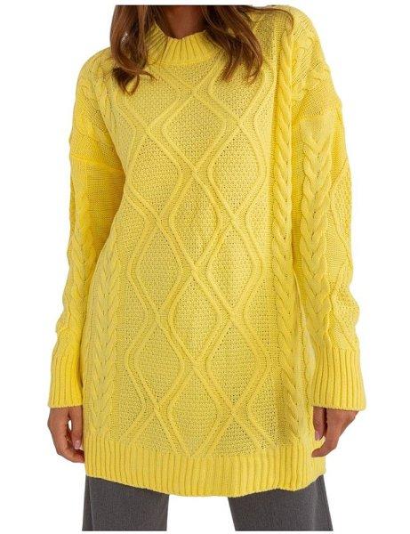 sárga hosszabb pulóver mintával