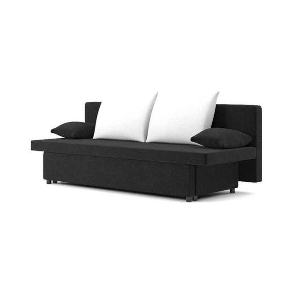 Aneto 2 kanapéágy, normál szövet, hab töltőanyag, szín - fekete / fehér
