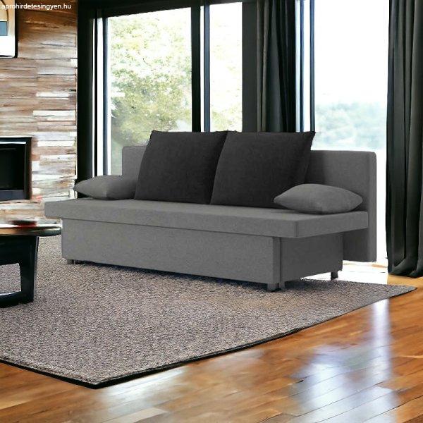 Aneto 2 kanapéágy, normál szövet, hab töltőanyag, szín - szürke / fekete