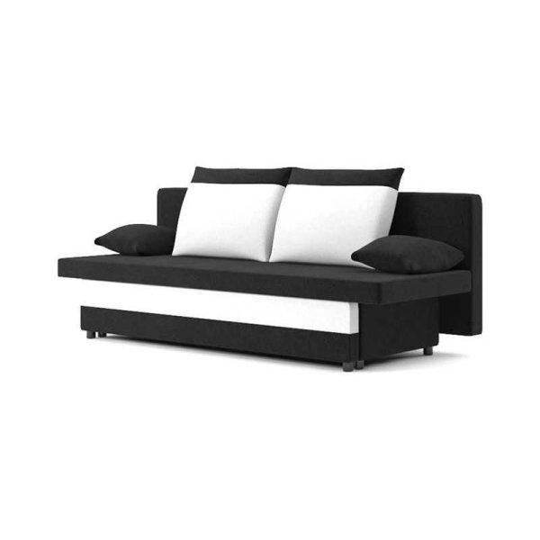 Aneto kanapéágy, PRO szövet, bonell rugóval, szín - fekete / fehér