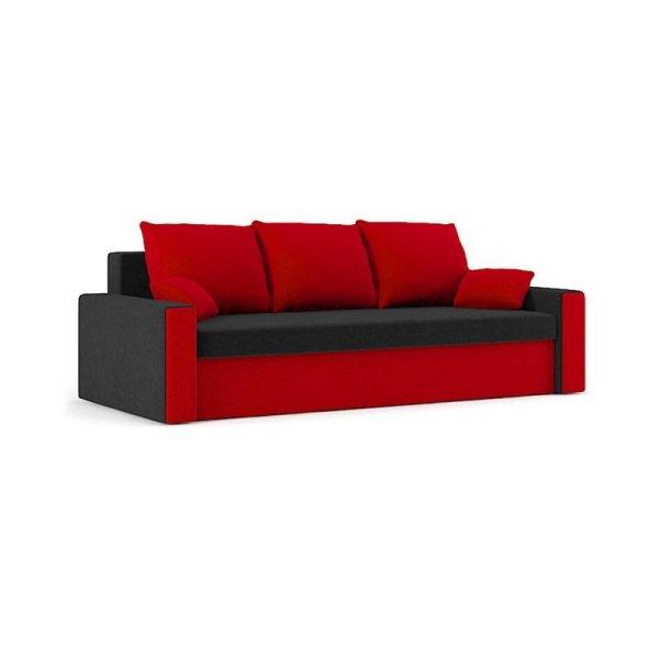Robson kanapéágy, normál szövet, hab töltőanyag, szín - fekete / piros