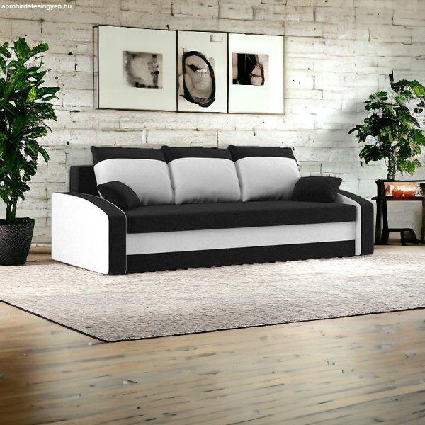 Monviso kanapéágy, PRO szövet, bonell rugóval, szín - fekete / fehér