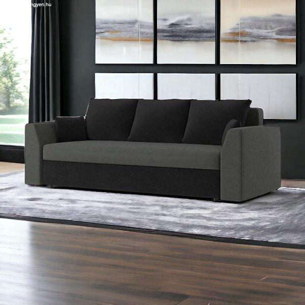 Numbur kanapéágy, PRO szövet, bonell rugóval, szín - szürke / fekete