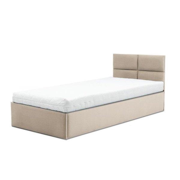 MONOS kárpitozott ágy, ágyneműtartóval, 90x200 cm, szín - bézs,
zsebrugós matraccal
