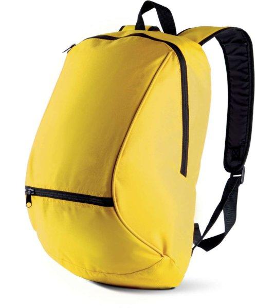 KI0103 poliészter hátizsák cipzáras zsebbel Kimood, Yellow-U