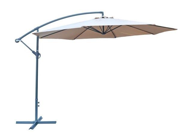 8080 függő napernyő, hajtókarral - bézs - ø 350 cm