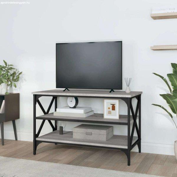 Szürke sonoma színű szerelt fa tv-szekrény 80x40x50 cm
