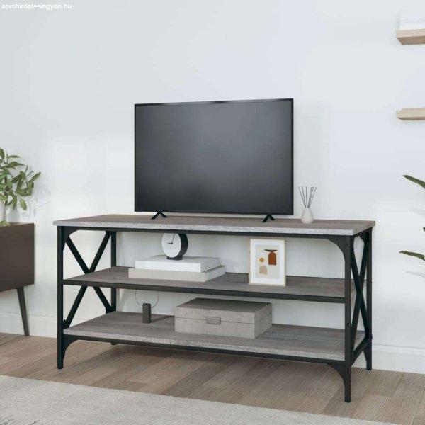 Szürke sonoma színű szerelt fa tv-szekrény 100x40x50 cm