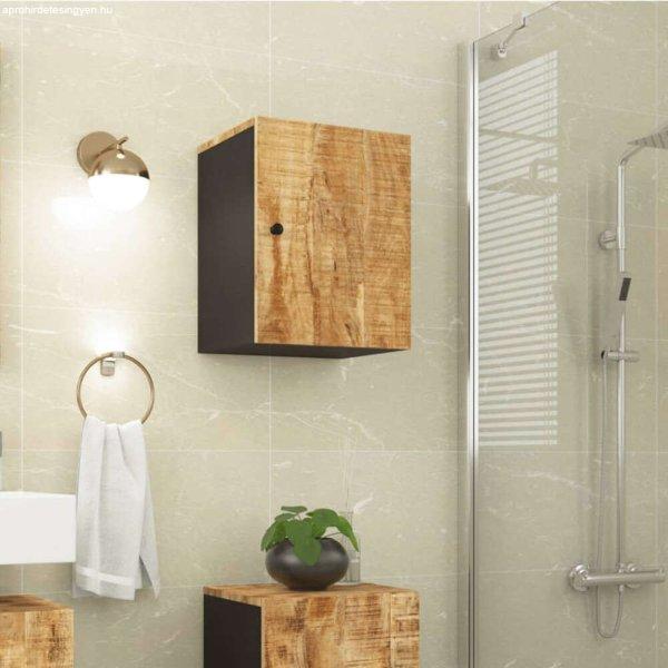 vidaXL tömör mangófa falra szerelhető fürdőszobaszekrény 38x33x48 cm