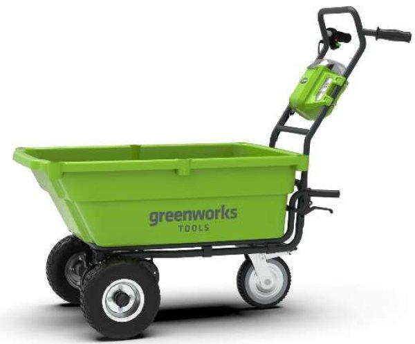 Greenworks G40GC Akkumulátoros Kerti Kocsi, Akku és töltő nélkül,
zöld-fekete
