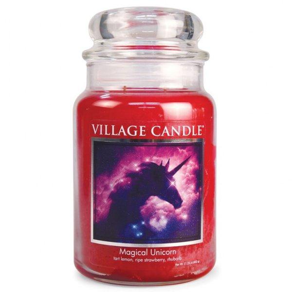Village Candle Illatgyertya üvegben Mágikus egyszarvú (Magical
Unicorn) 602 g