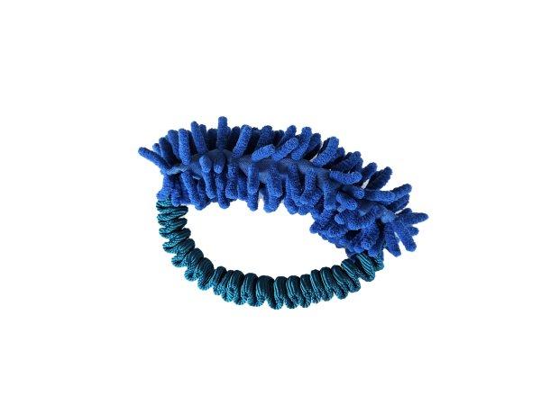 Zsenília gyűrű gumis fogóval zöldeskék - Zayma Craft