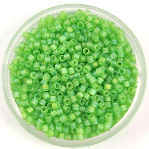 Miyuki delica gyöngy 1281 - Frosted Transparent Rainbow Lime - 11/0