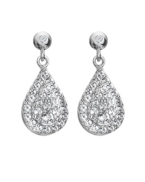 Hot Diamonds Ezüst lógó fülbevaló
gyémántokkal és topázzal Glimmer DE735