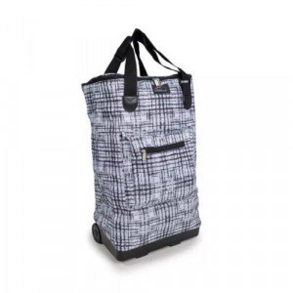 Verdani VD103 gurulós táska, bevásárlókocsi, fekete-fehér