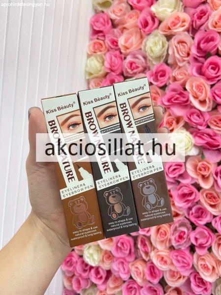 Kiss Beauty Brow Nature világos barna szemöldök kihúzó és szemhéj ceruza
2x0,5g