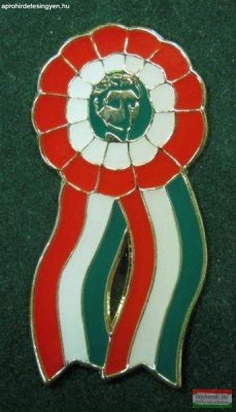 Kitűző - kokárda Petőfi arcképpel, 32 mm