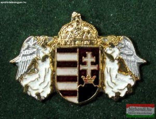 Angyalos koronás címer, aranyozott