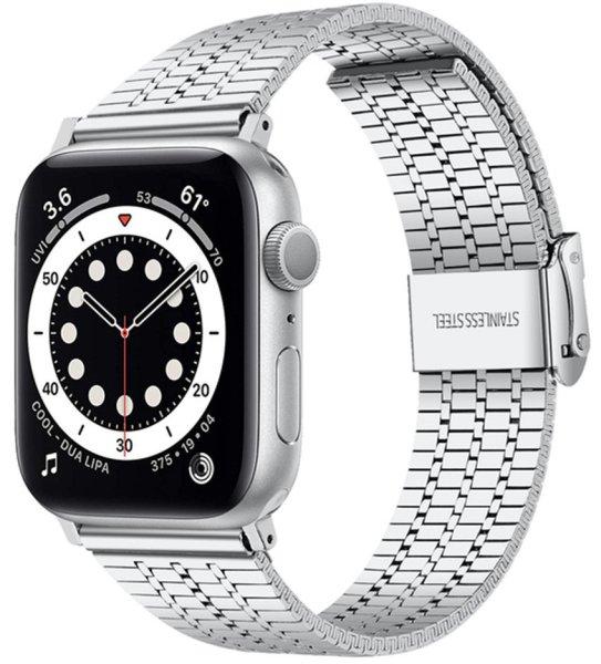 4wrist Milánói óraszíj Apple Watch-hoz 38/40/41 mm - Silver