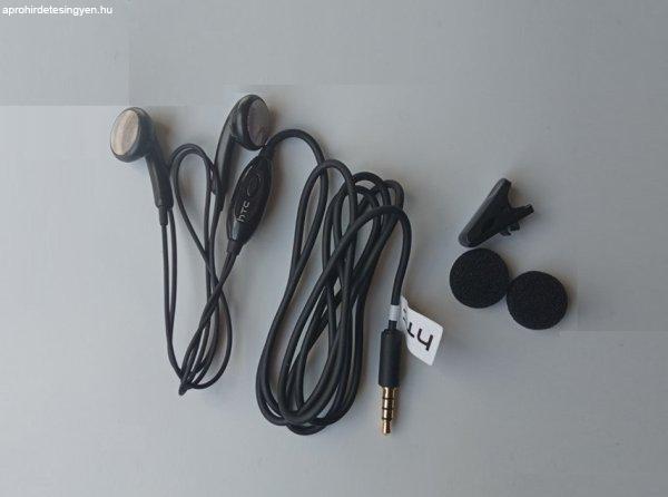HTC 36H00824-03M fekete 3,5mm jack gyári sztereo headset