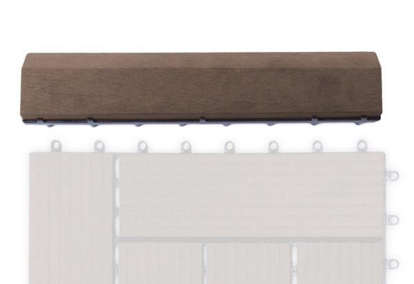 Indiai teak átvezető profil a WPC burkolócsempékhez, 30 x 7,5 cm egyenes