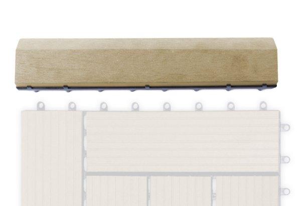 Cumaru átvezető profil a WPC burkolócsempékhez, 30 x 7,5 cm egyenes