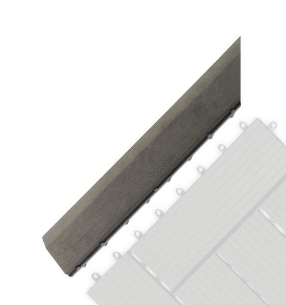 Incana átvezető profil a WPC burkolócsempékhez, 38,5 x 7,5 cm sarok (bal)