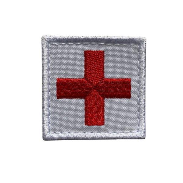 WARAGOD FELVARRÓ Embroidery Cross Medic Patch White and Red