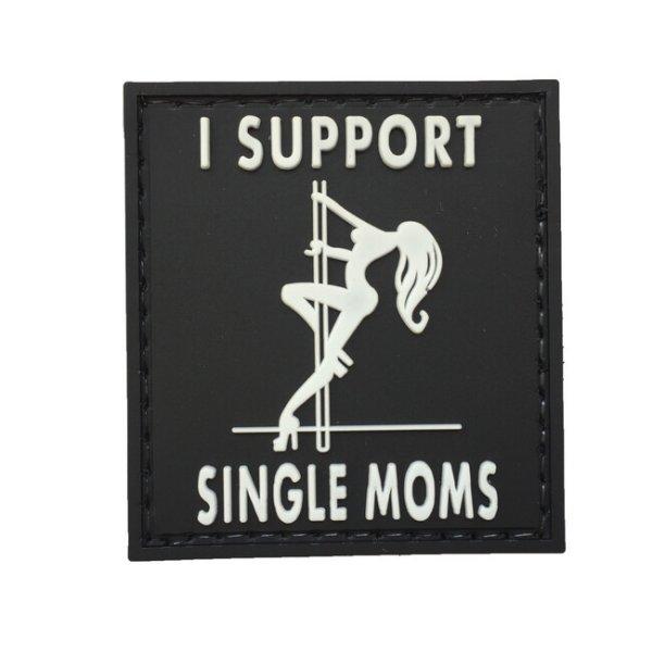 WARAGOD FELVARRÓ I Support Single Moms PVC Patch Black and White