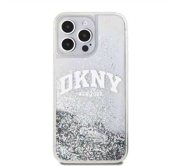 DKNY Liquid Glitter Arch Logo Apple iPhone 15 Pro tok Max tok, átlátszó
