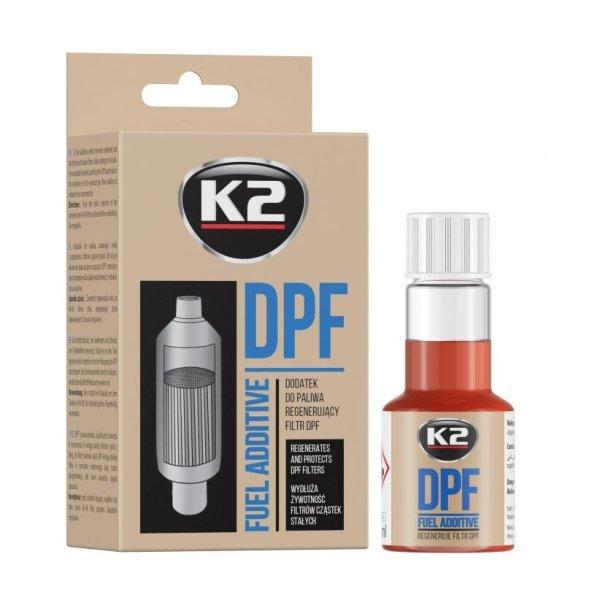 K2 részecskeszűrő (DPF) tisztító üzemanyag adalék 50ml