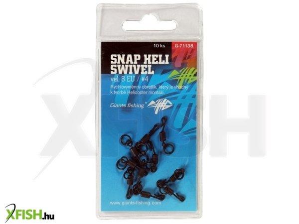 Giants Fishing Swivel Snap Heli Gyorskapocs Karikával 8-as 10db/csomag