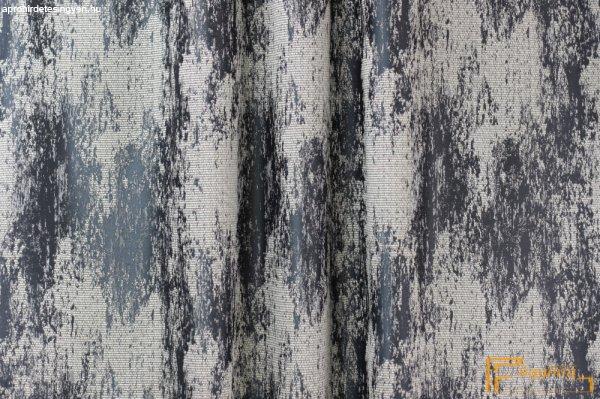 (9 szín) Rodolfo Kőmintás zsenilia dekor függöny-Antracit-ezüst