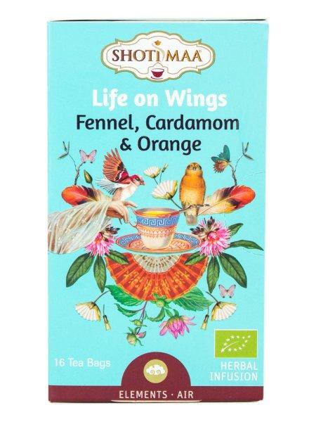 Shoti Maa bio life on wings édeskömény, kardamom és narancs tea 16x2 g 32 g