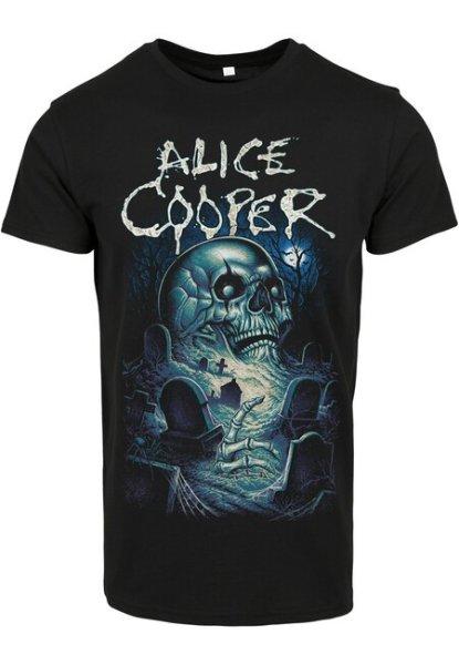 Mr. Tee Alice Cooper Graveyard Blue Tee black