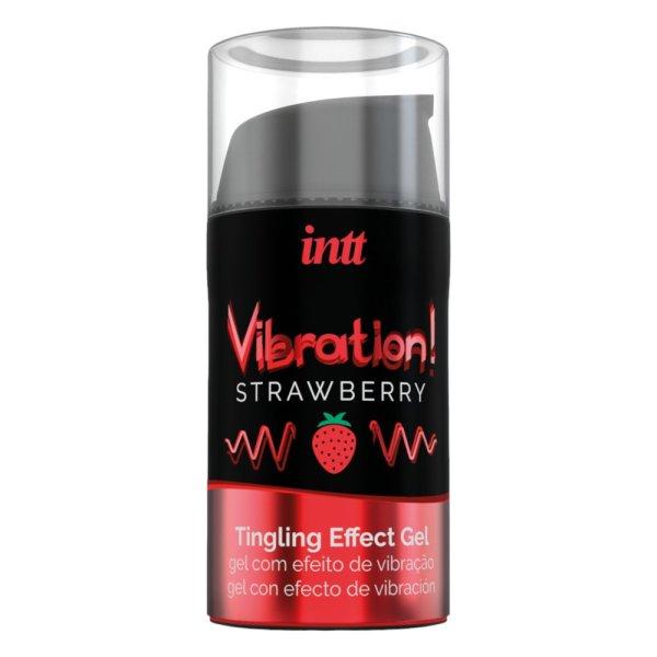 Intt Vibration! - folyékony vibrátor - eper (15ml)