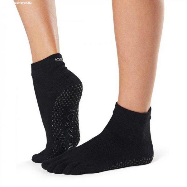 Jóga zokni - ToeSox Ankle Full-toe fekete XL