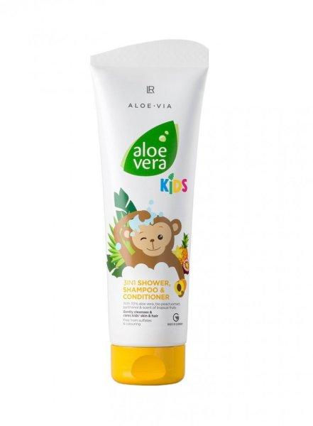 LR Aloe Vera Kids 3 az 1-ben tusfürdő, sampon és balzsam 250ml